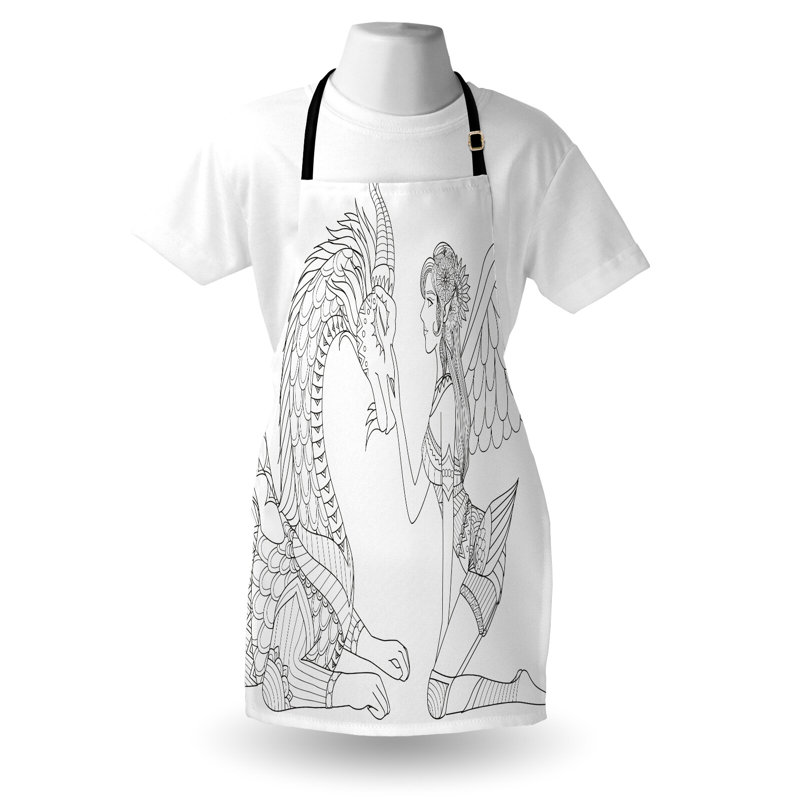 No Pattern Bib Apron