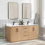 Ensemble de meuble-lavabo double 72 po avec dessus en pierre composite et miroir Cloverfield-93496105-93496106