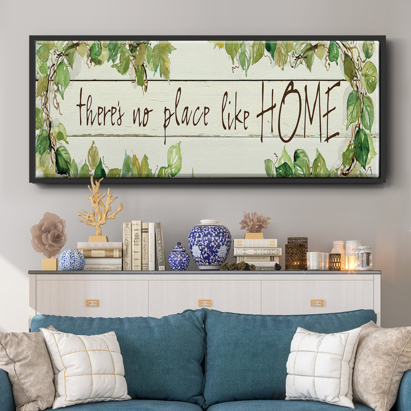 No Place Like Home - Toile encadrée, H 20 po x l 50 po