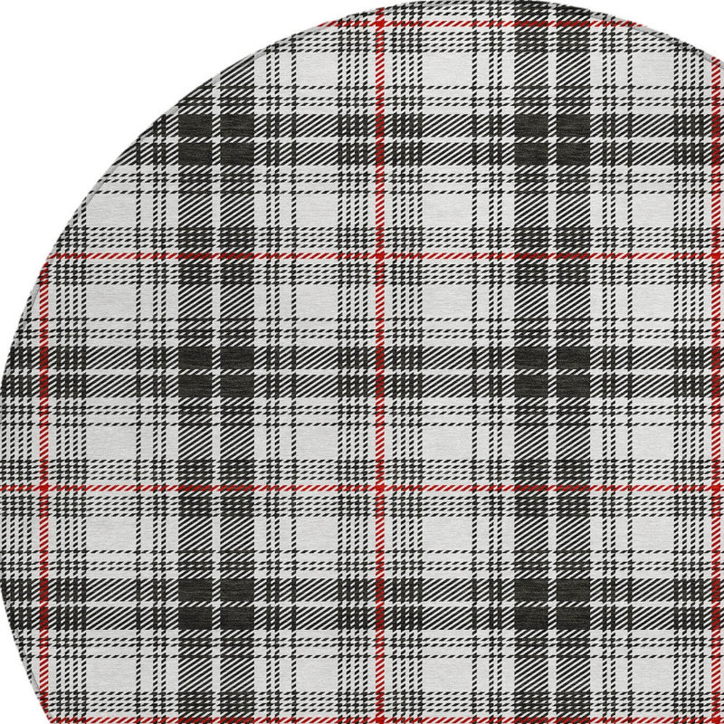 Tapis rond noir 8 po