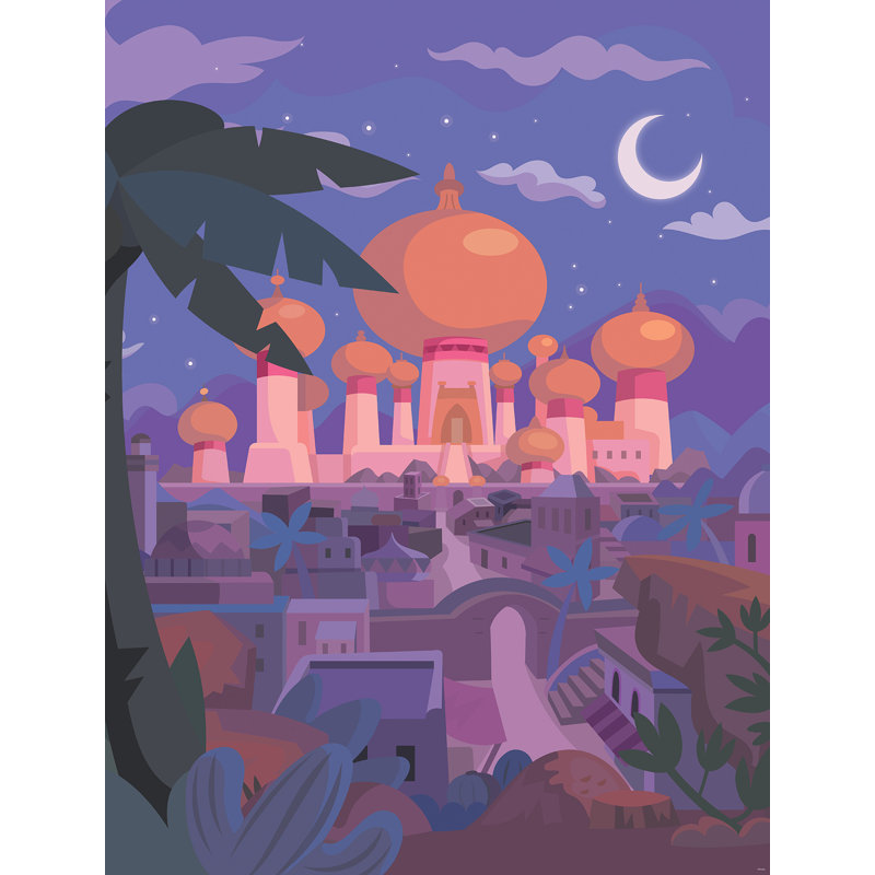 Peinture murale princesse Disney Jasmine Castle