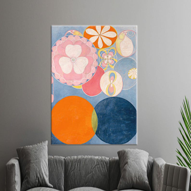Hilma af Klint Reproduction Art Canvas for Home Decoration - Boho Minimalist Poster Ideal Gift