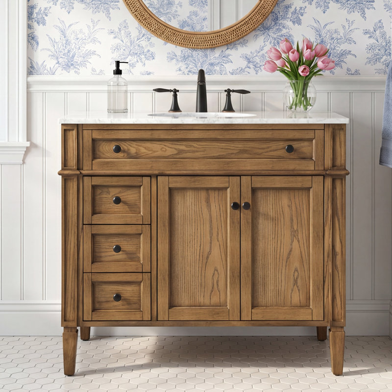 Rivers 40" Single Bathroom Vanity, Dark Brown
