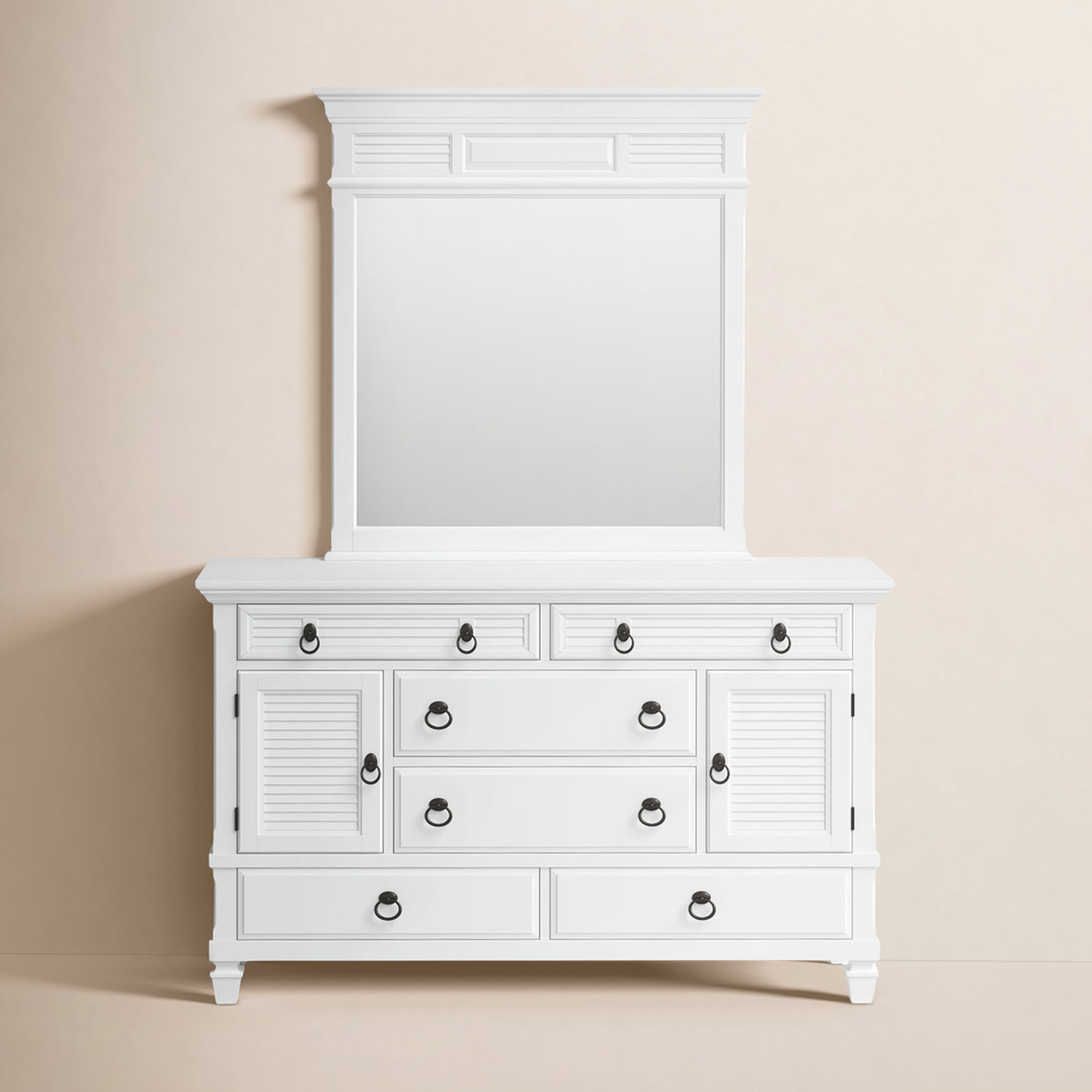 Gleda 6 - Drawer Dresser with Mirror