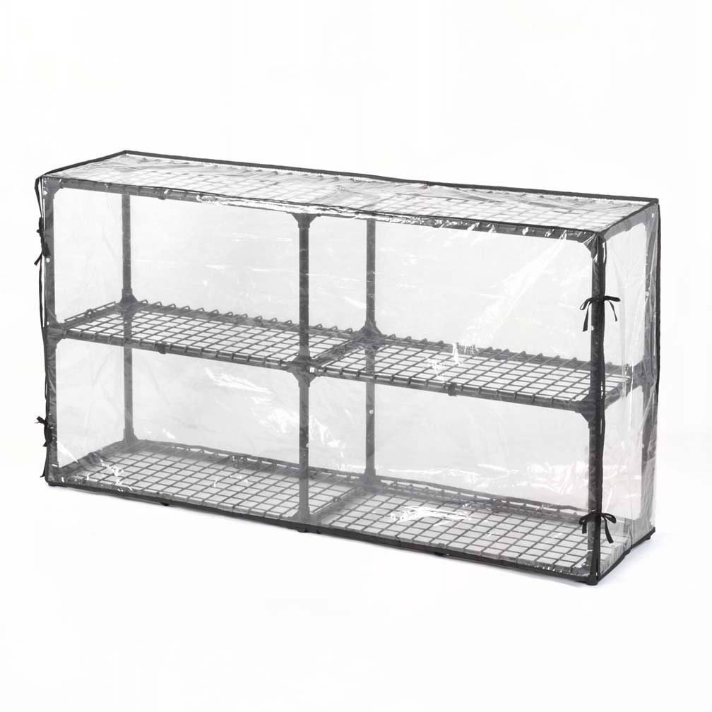 Rebrilliant 3-SHELF WIRE RACK WITH COVER(2PACK) | Wayfair