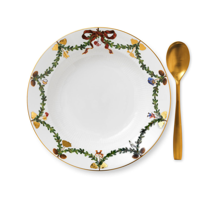 Royal Copenhagen Star Fluted Christmas Serving Bowl