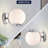 retro glass globe wall sconce bedroom lights silver