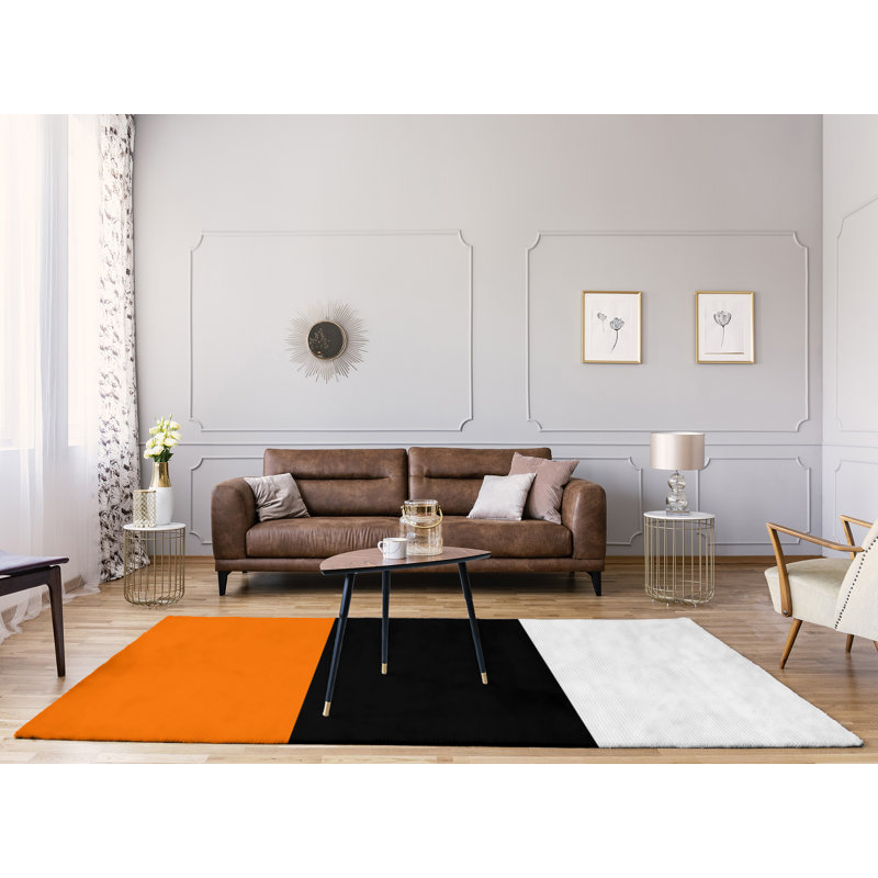 Tapis orange/noir, Rectangle 8 pi x 10 pi