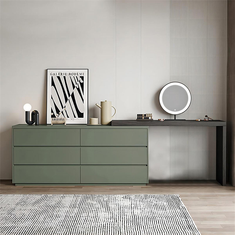 Makeup Vanity with Light mirror,6 drawers