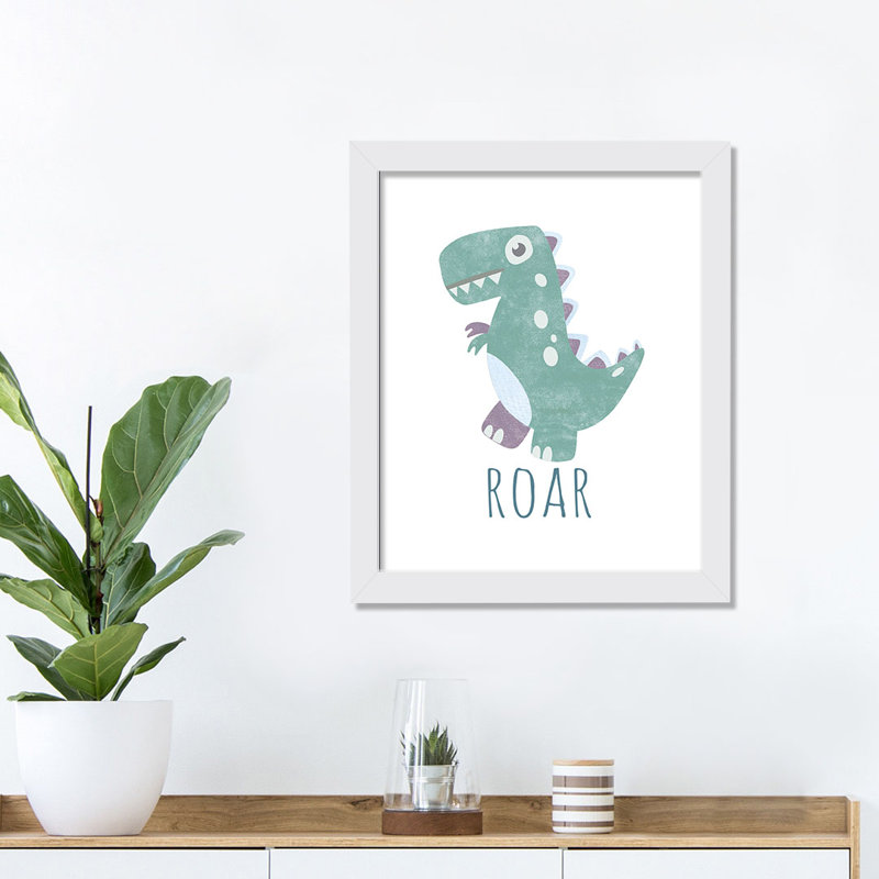 «Roar Simple Dino», art encadré, H 14 po x l 11 po x P 1 po