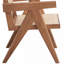 Fauteuil d'appoint beige et naturel
