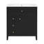 Meuble-lavabo noir 30 po avec lavabo-543679674
