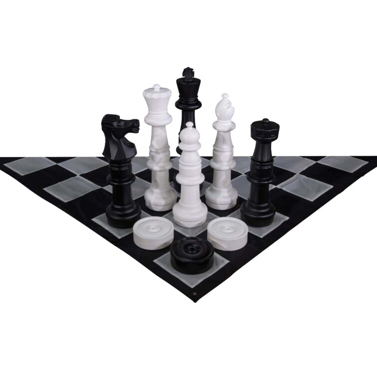  MegaChess Giant Oversized Premium Complete Set of Chess Pieces  with 25 Inch Tall King - Black and White : Toys & Games