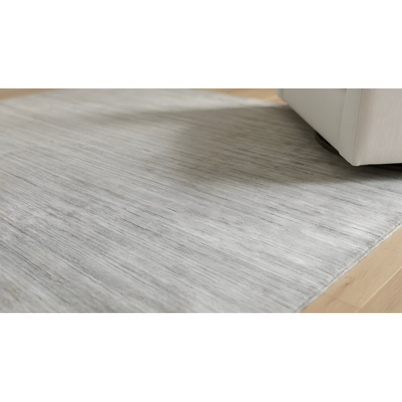 Tapis transitionnel uni en laine et viscose Maya, Rectangle de 5 pi x 8 pi