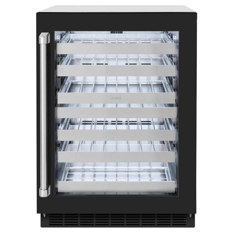 23.88 44 Bottle Wine Refrigerator, Black Matte