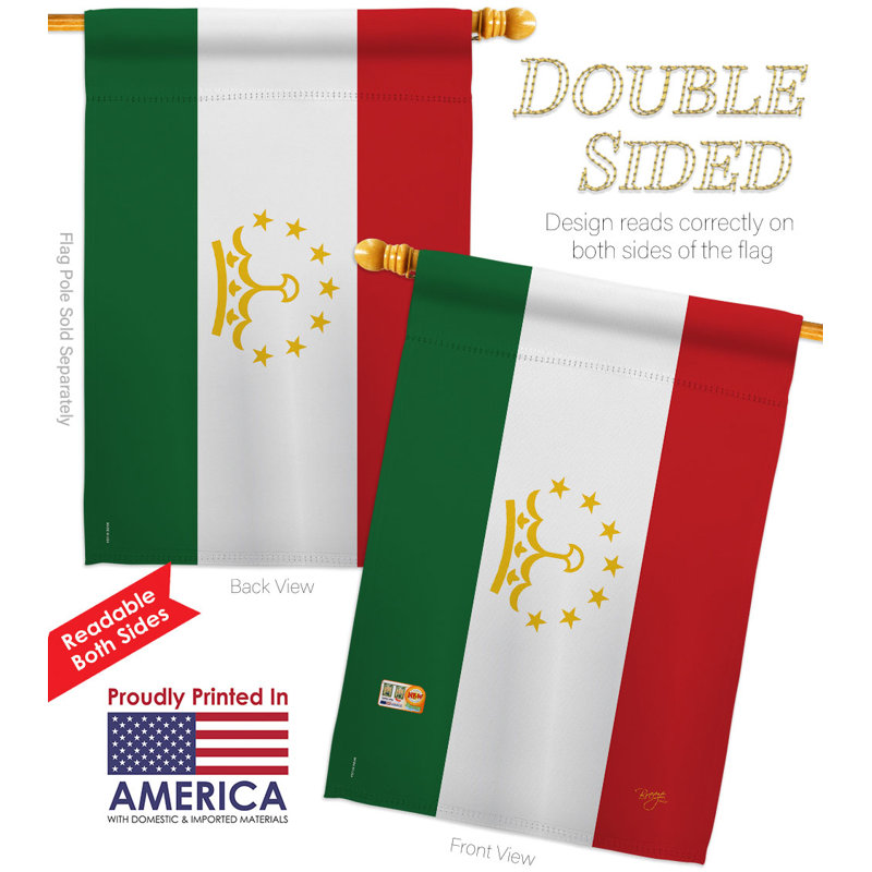 Double Sided 40'' H x 28'' W Polyester Flag Set