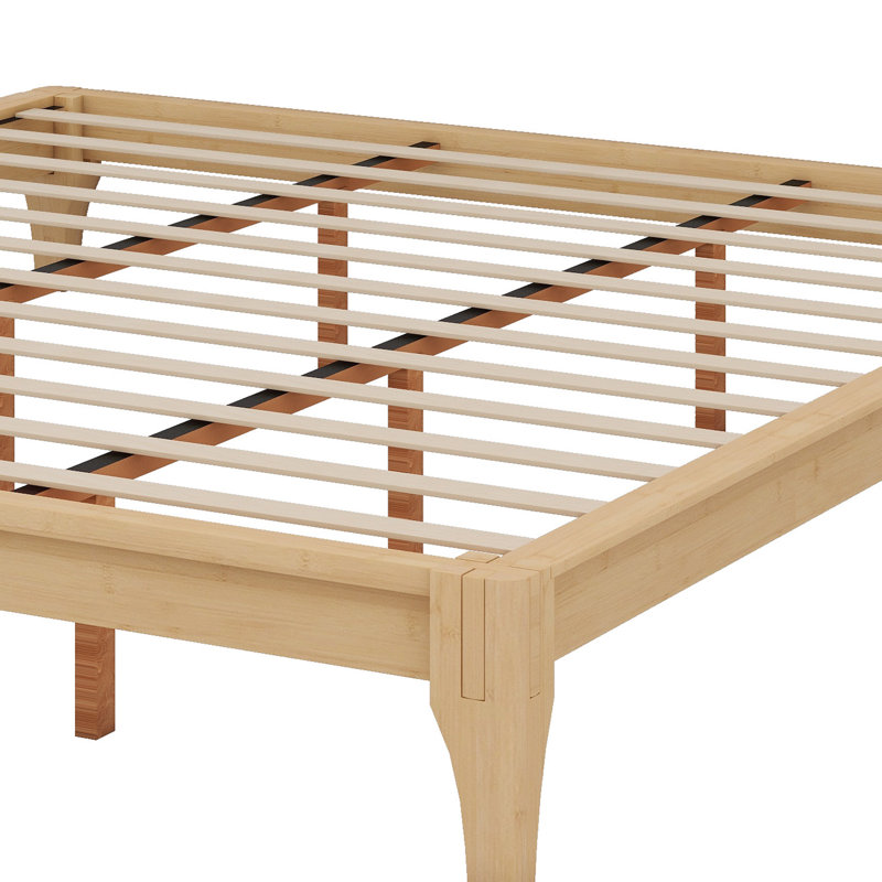 Bamboo Wood Platform Bed Frame, Natural