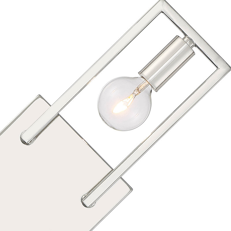Applique murale encastrée 2 lumières en nickel poli à intensité variable Madalee