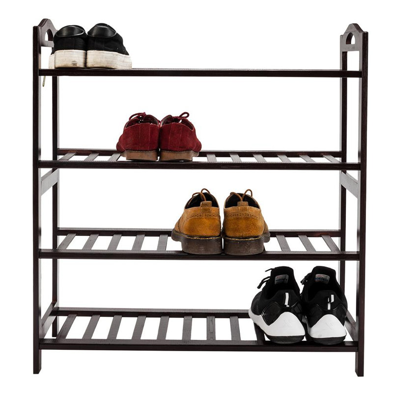 16 Pair Stackable Shoe Rack, Coffee