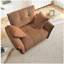 Canapé simple ergonomique 47 po avec coussins de soutien et coussins décoratifs à haute résilience, conception moderne facile à assembler pour le salon, le bureau, le bureau, orange brûlé