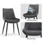 46cm H Velvet Upholstered Metal Side Chair in Grey-863398414