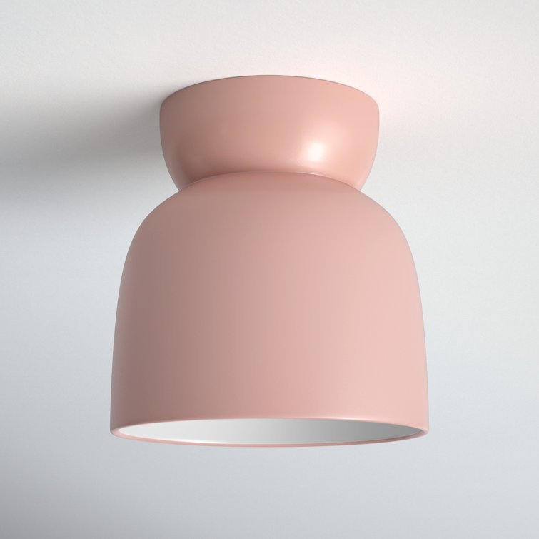 Mira Single Light Ceramic LED Semi Flush Mount