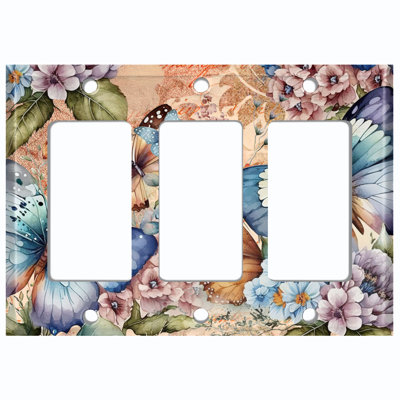 Copper Rust Patina Teal Print 3 - Gang Rocker Standard Wall Plate