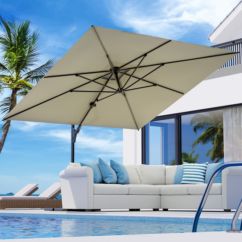 Parasol en porte-à-faux, Taupe, 10 pi x 10 pi