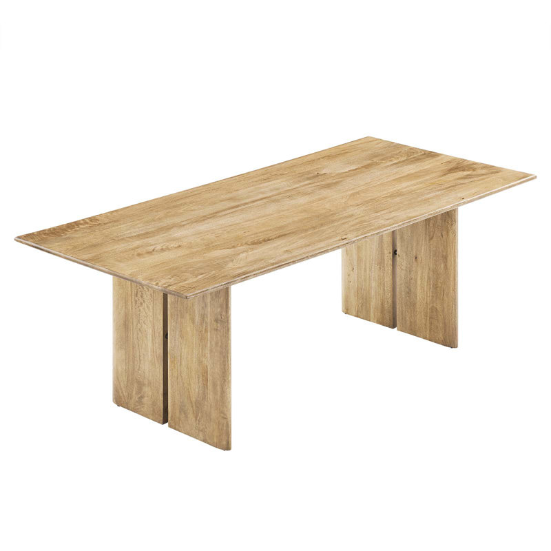 Amistad 86" Oak Mango Wood Farmhouse Dining Table