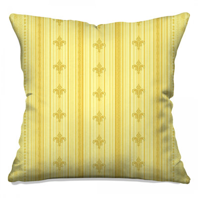 Coussins décoratifs jaunes Fleur De Lis