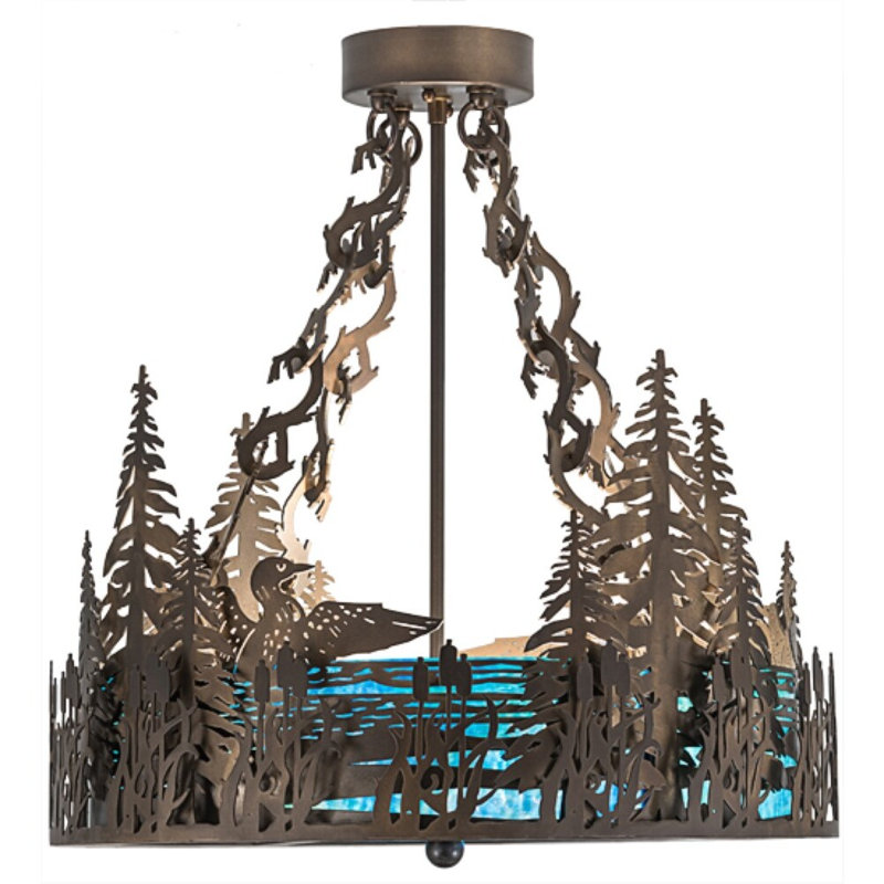 Jaiza Glass Semi Flush Mount