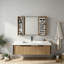 Armoire de toilette 41,3 po avec rangement, armoire à pharmacie murale avec porte miroir, tablettes en verre réglables, contreplaqué