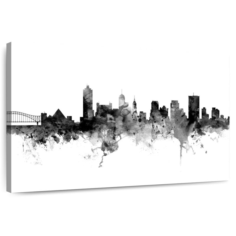 Memphis Tennessee Skyline V, 16" H x 24" W