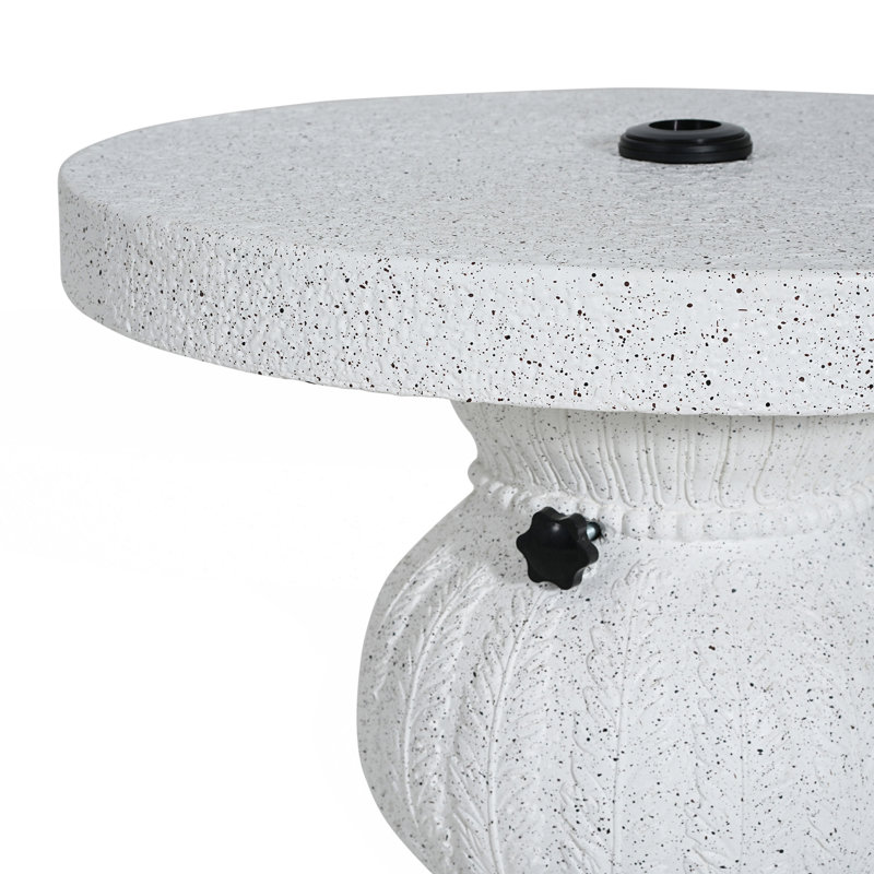 Table d'appoint pour l'extérieur avec base de parasol