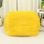 Velours côtelé en fausse fourrure jaune confortable pour le dortoir, aucun assemblage requis, cou de soutien ergonomique, poids du produit 31 lb, chambre à coucher souple de 27,5 po de hauteur, nécessaire, support dorsal, hauteur de 34 colis