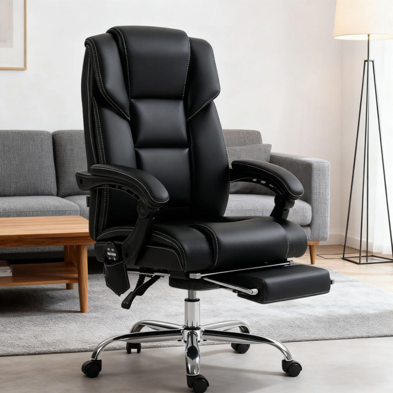 Office Chair With Massage & Reclining Footrest – Unmatched Comfort For All-Day Work & Leisure