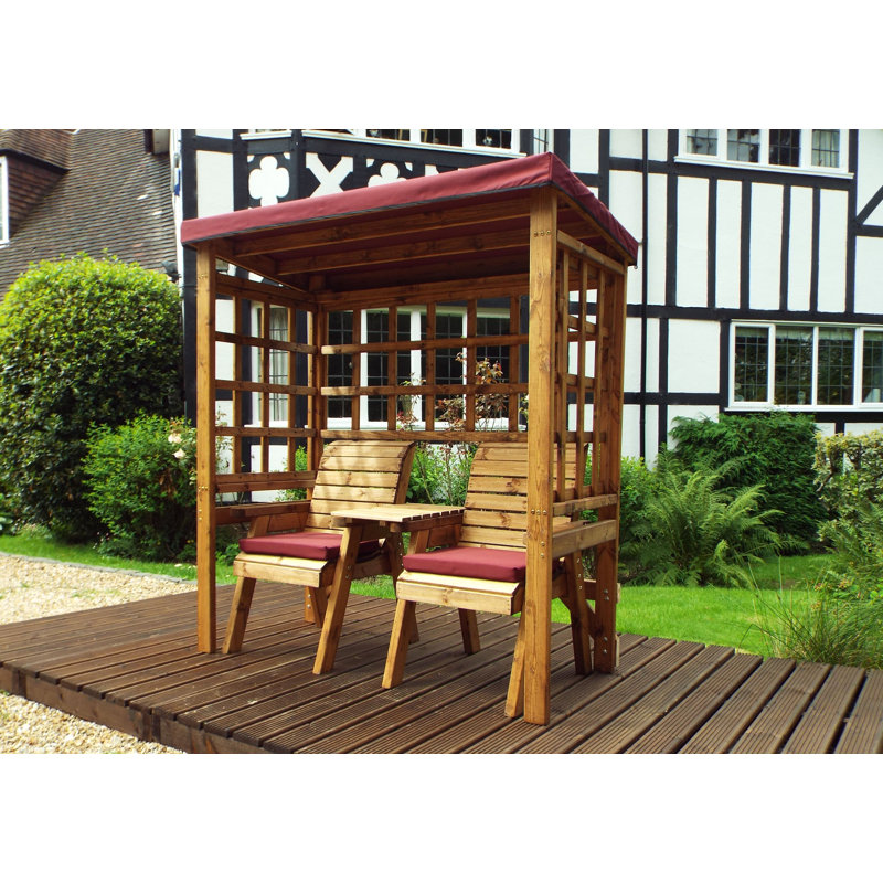 Pratts Wood Garden Bench, Burgundy
