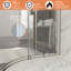 L 36 po x H 72 po Cabines de douche d'angle semi-sans cadre Porte de douche coulissante double en verre 1/4 po-122921396
