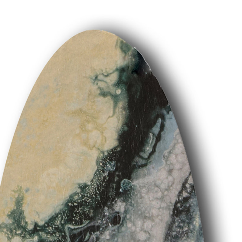 Tidal Abstract Blue and Beige Metal Wall Art Set