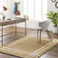 Jorgie Geometric Hand-Knotted Jute Area Rug in Khaki-1328442892