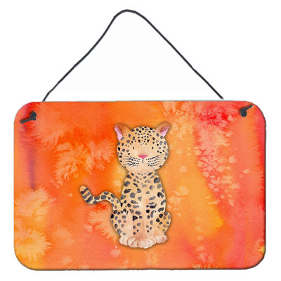 Décoration murale à suspendre à l’aquarelle leopard