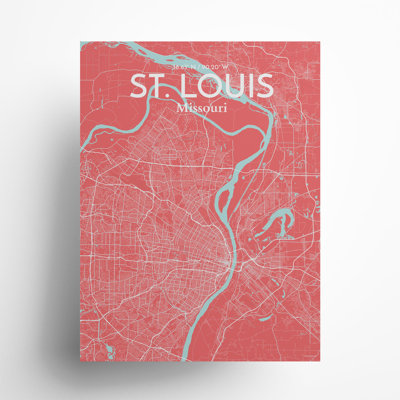 St. Louis City Map, impression