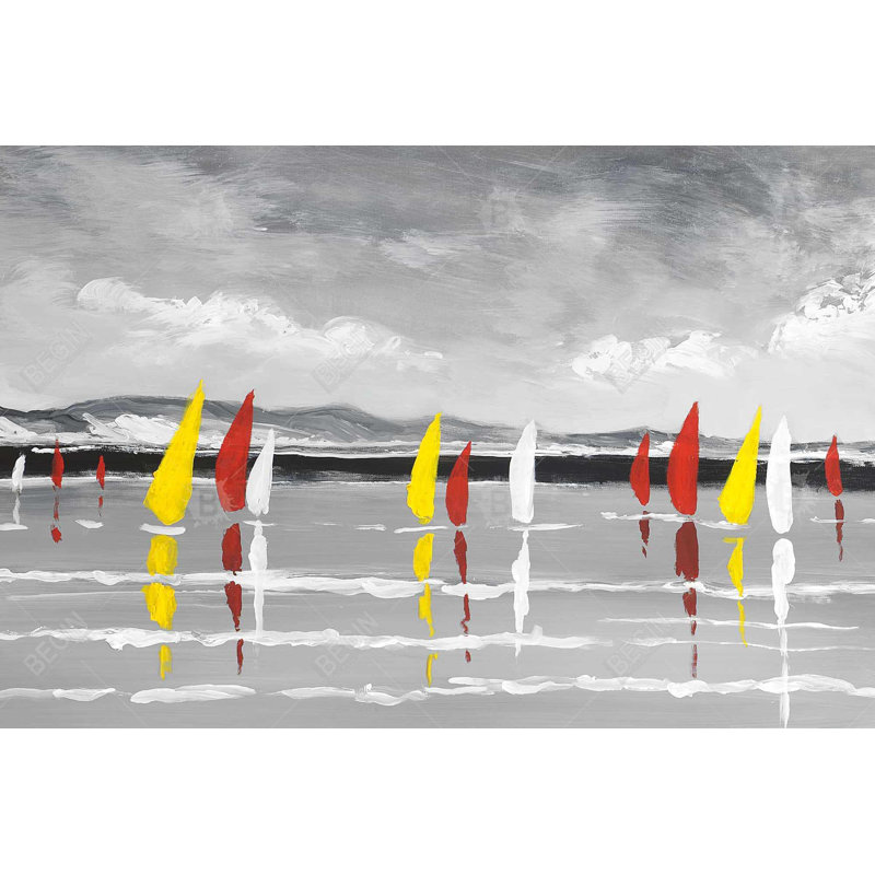 "Voile sur le lac" sur toile