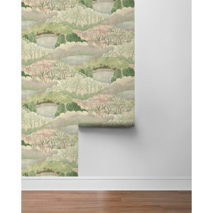 Surface Style Gathering Sky Toile 18' L x 20.5" W Peel and Stick Wallpaper Roll