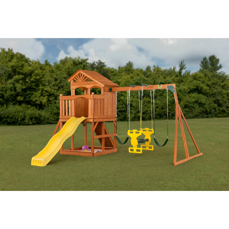 Portique Timber Valley, Jaune, Vert