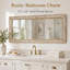 Miroir mural rustique en bois massif - Blanc antique-874833126
