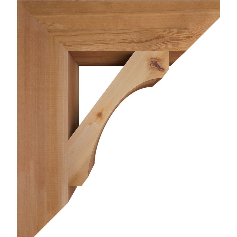 Support en bois / corbeau, H 28 po x l 5,5 po x P 24 po, Cèdre rouge de l'Ouest (lisse)