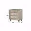 Table de chevet beige en velours