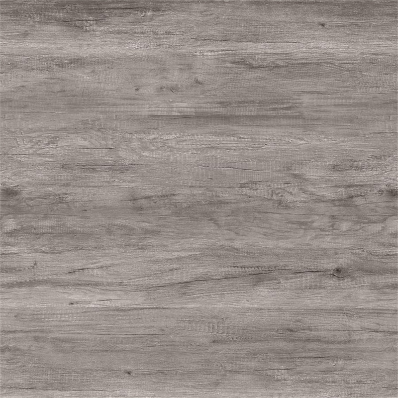 Bibliothèque à 4 tablettes avec structure en métal en bois flotté gris et noir, Gris