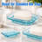 Transparent Blue Dot Glass Soap Dish
